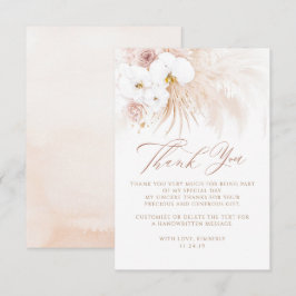 エキゾチック エレガント ボホ フラワー お礼 サンキューカード