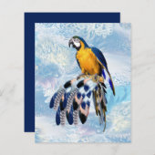 エキゾチック – オウム – ブルーのトーンの羽 (正面/裏面)