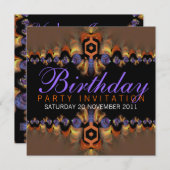 エキゾチック オリエンタル フレーバー パーティー 誕生日招待状 招待状 (正面/裏面)