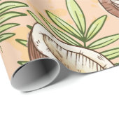 エキゾチック・ココナッツ・フルーツ・ラバー・パターンカワイト・サマー ラッピングペーパー (ロールコーナー)