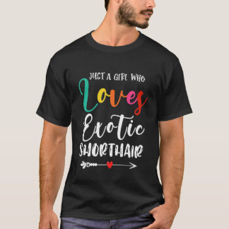 エキゾチック・ショートヘアに夢中の女子 猫ママ Tシャツ