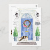 エキゾチック・ショートヘアの猫の動き案内はがき ポストカード (正面/裏面)