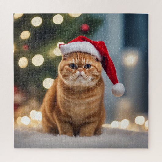エキゾチック・ショートヘア・クリスマス ジグソーパズル (縦)