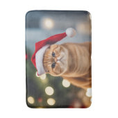 エキゾチック・ショートヘア・クリスマス バスマット (正面縦)