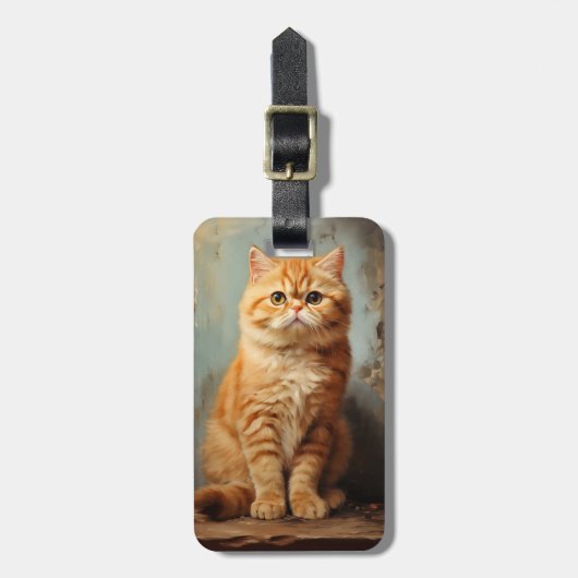 エキゾチック・ショートヘア ラゲッジタグ (正面縦)