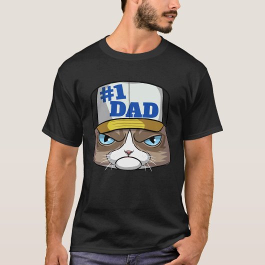 エキゾチック ショートヘア 猫 1 お父さん Tシャツ (正面)