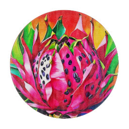 エキゾチック・ドラゴンフルーツ開花 カッティングボード