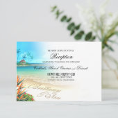 エキゾチック·ビーチ·披露宴頼·私は砂の中の名前について 招待状 (スタンド正面)
