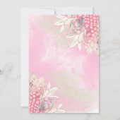 エキゾチック・ピンク・パイナップル結婚ズの 招待状 (裏面)