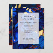 エキゾチック フォレスト ウェディング ゲスト 詳細 エンクロージャーカード (正面/裏面)