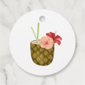 エキゾチック フローラル ハワイアン ブライダル シャワー フェイバータグ (裏面)