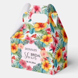 エキゾチック フローラル ハワイアン ブライダル シャワー フェイバーボックス