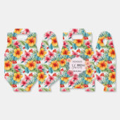 エキゾチック フローラル ハワイアン ブライダル シャワー フェイバーボックス (見開き)