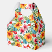 エキゾチック フローラル ハワイアン ブライダル シャワー フェイバーボックス (裏面)