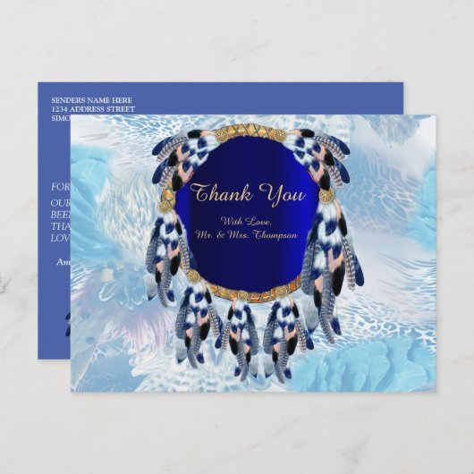 エキゾチック・ブルードリーム捕手ありがとう 案内ポストカード (正面/裏面)