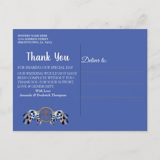 エキゾチック・ブルードリーム捕手ありがとう 案内ポストカード (裏面)