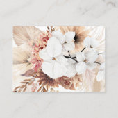 エキゾチック ボーホー フラワー テラコッタ ウェディング ウェブサイト エンクロージャーカード (裏面)