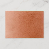 エキゾチック ボーホー フラワー テラコッタ ウェディング ウェブサイト エンクロージャーカード (裏面)