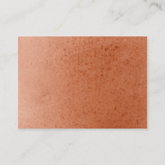 エキゾチック ボーホー フラワー テラコッタ ウェディング ウェブサイト エンクロージャーカード (裏面)