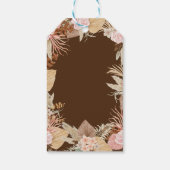 エキゾチック モダン ボーホ トロピカル ウェディング ギフトタグ (裏面)