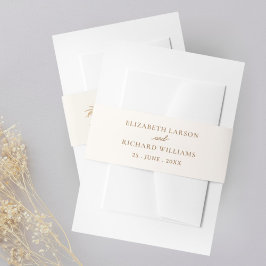 エキゾチック モダン ボーホ トロピカル ウェディング 招待状ベリーバンド