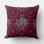 エキゾチック・リッチ・レッド・パターン・装飾用クッション クッション (正面)