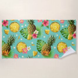 エキゾチック·リフレッシュ·パイナップル ビーチタオル