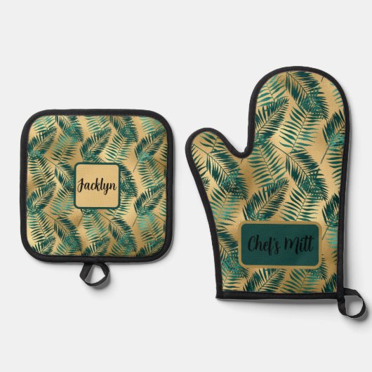 エキゾチック 鍋つかみ&鍋敷きセット (正面)