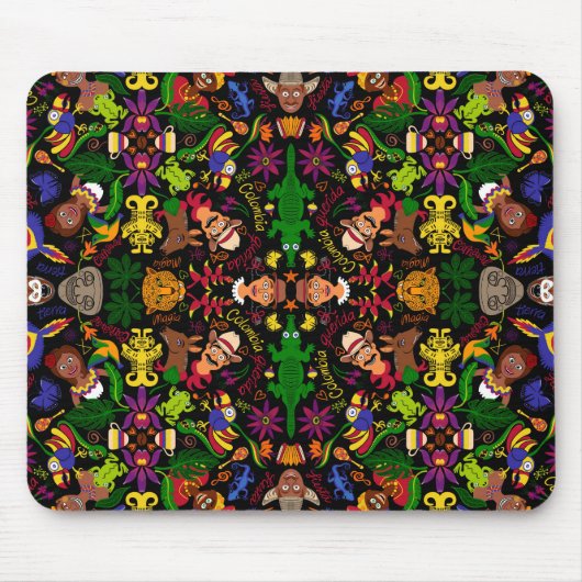 エキゾチック、魔法および魅力的コロンビアのパターンデザイン マウスパッド (正面)