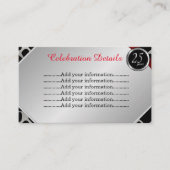 エキゾチック ２５周年 シルバー ウェディング アニバーサリー ２ エンクロージャーカード (正面)