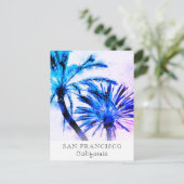 *~*エキゾチックAP25パーソナライズ旅行抽象芸術パーム ポストカード (スタンド正面)