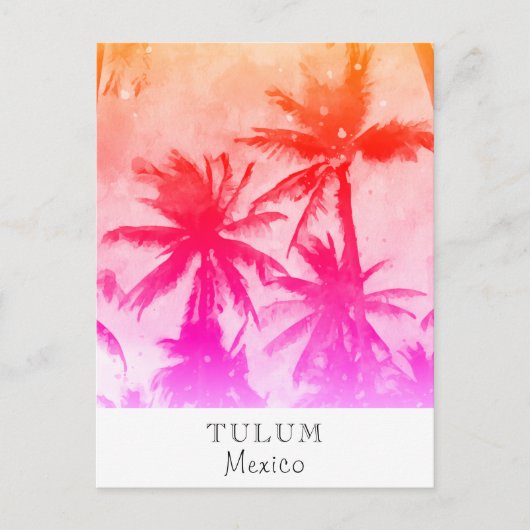 *~*エキゾチックAP25パーソナライズ旅行 – Palm Leaf ポストカード (正面)