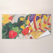 エキゾチックfと水色シームレスな熱帯パターン バスタオル (バスタオル)