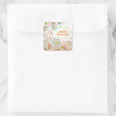 エキゾチックMehndiブックラベル/ギフトラベルシール スクエアシール (バッグ)