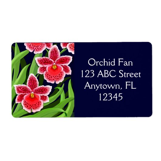 エキゾチックOdongglossum蘭ラベル ラベル (正面)