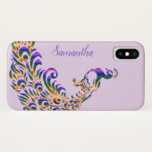 エキゾチックPeacock iPhone Xケース Case-Mate iPhoneケース (裏面(横))