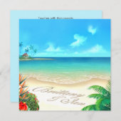 エキゾチッ頼クなビーチ(私はあなたの名前を砂に入れて) 招待状 (正面/裏面)