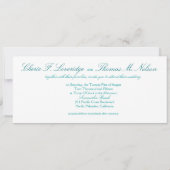 エキゾチ頼ックビーチ砂に名前を書く私 招待状 (裏面)