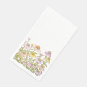 エキナセアの水彩植物画ペーパータオル (コーナー)