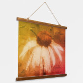 エキナセアコナフラワーデイジー動揺して抽象芸術 吊り下げ型タペストリー (傾斜あり)