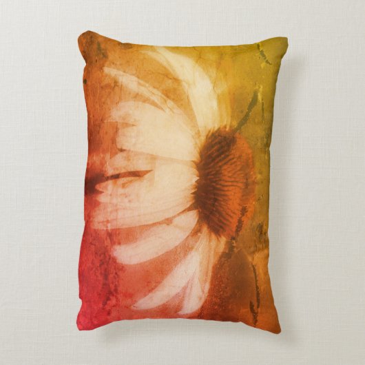 エキナセアコンフォアデイジー抽象芸術 アクセントクッション (裏面(縦))