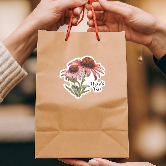 エキナセアパープルコンフロアーありがとう シール