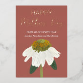 エキナセアフラワーハッピーマザーズデイ金ゴールド 箔シーズンカード (正面)