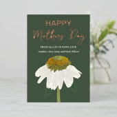 エキナセアフラワーハッピーマザーズデイ金ゴールド 箔シーズンカード (立ち正面)