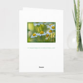 エキナセア自然引用文空白のカード カード (裏面)