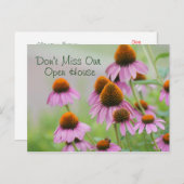 エキナセア花はがき – 任意の大事な行事 ポストカード (正面/裏面)