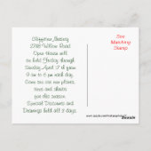 エキナセア花はがき – 任意の大事な行事 ポストカード (裏面)