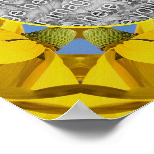 エキナセア花自然アート自分の写真を作成 ポスター (角)