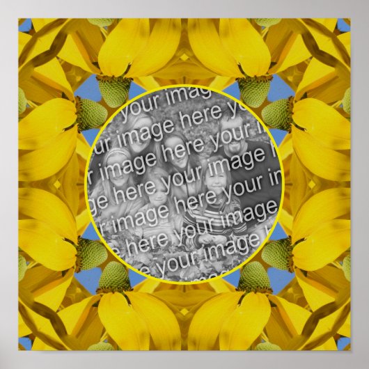 エキナセア花自然アート自分の写真を作成 ポスター (正面)