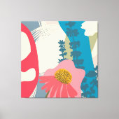 エキナセア芸術的抽象芸術モダンカラーブロック キャンバスプリント (正面)